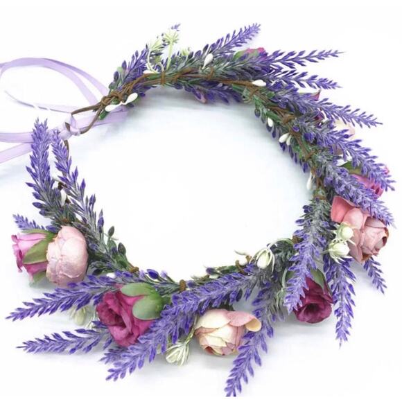 Handmade Beautiful Lavender Tiara - Picture 1 of 5